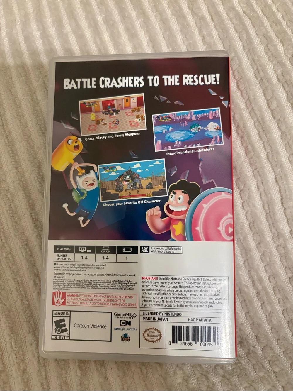 Cartoon Network Battle Crashers - Nintendo Switch Game (Blue & Pink Artwork)